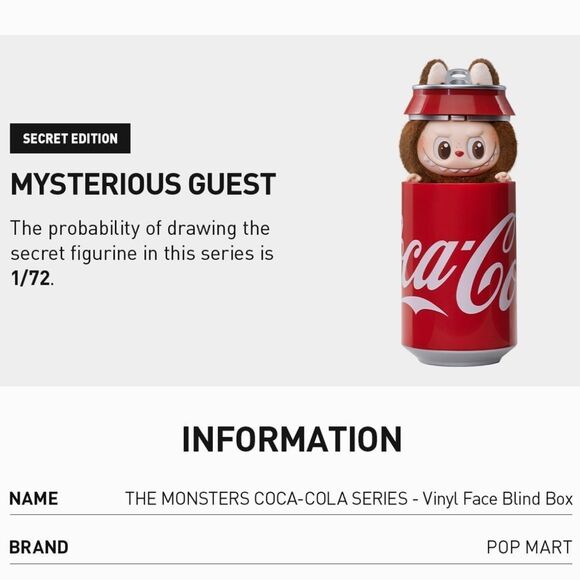 AUTHENTIC LABUBU COCA-COLA SERIES THE MONSTERS Vinyl Blind Box NWT - Picture 14 of 14